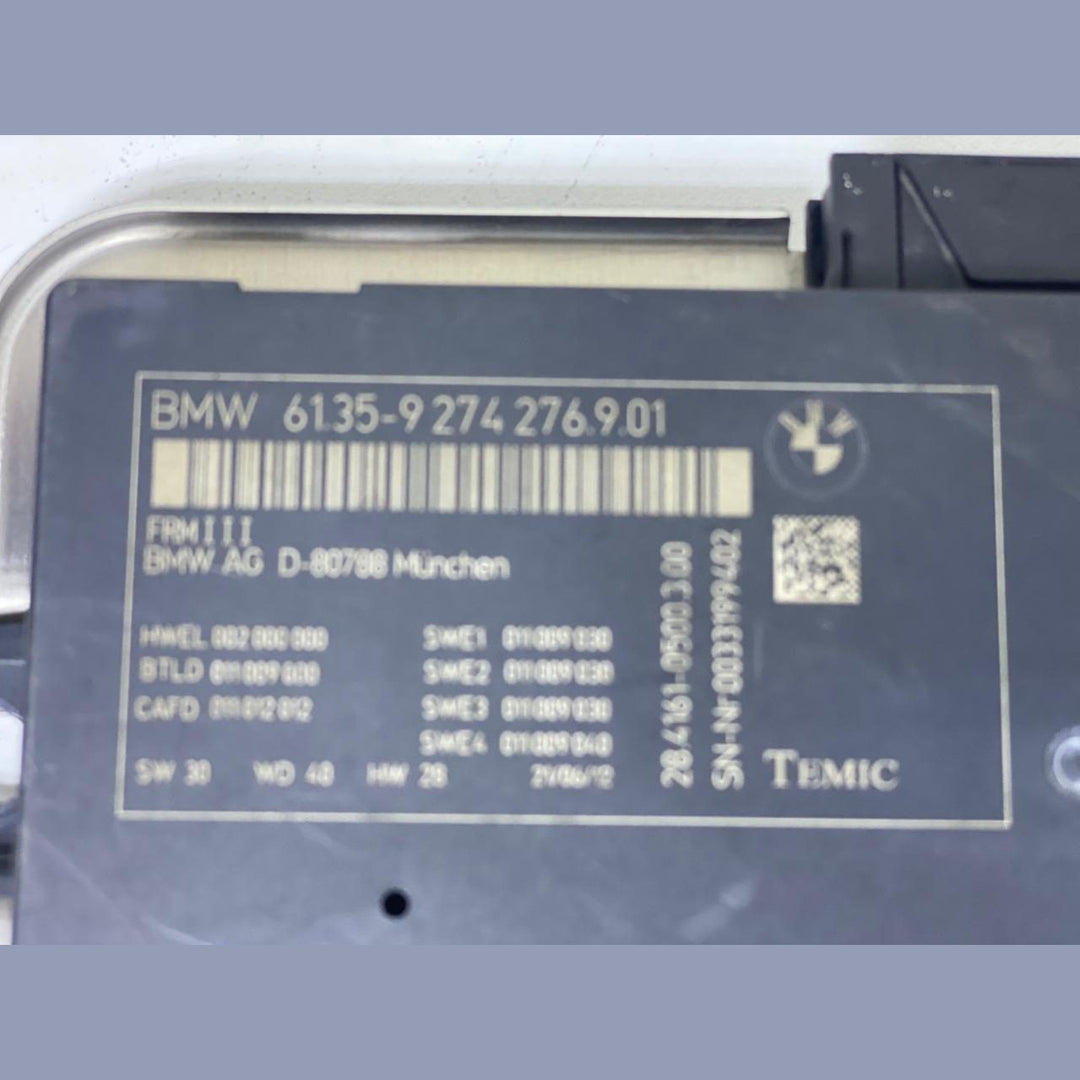 2009-2016 BMW 535i F07, F18, F10, F11,FOOTWELL LIGHT CONTROL MODULE FRM3 9274276