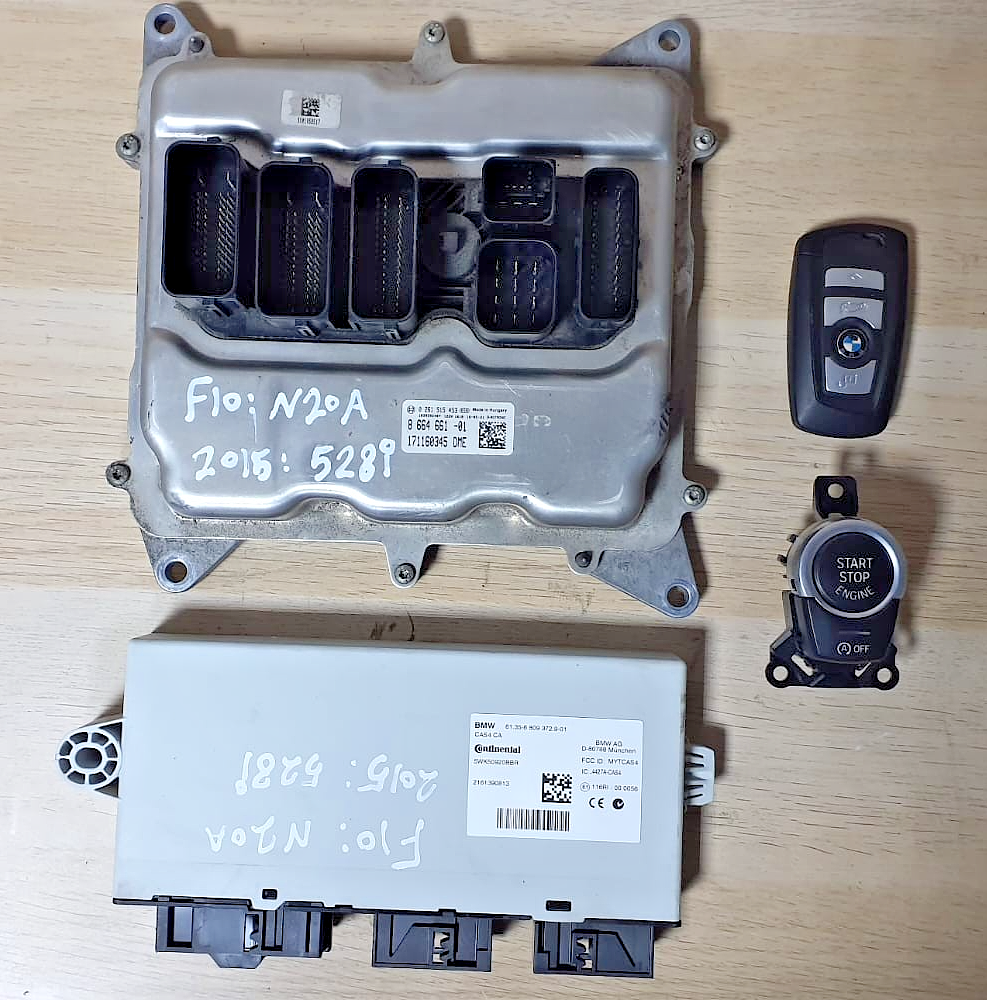 BMW F10 528i N20A CAS4 FEM Basic Control Unit Set w/Key OEM 8664661