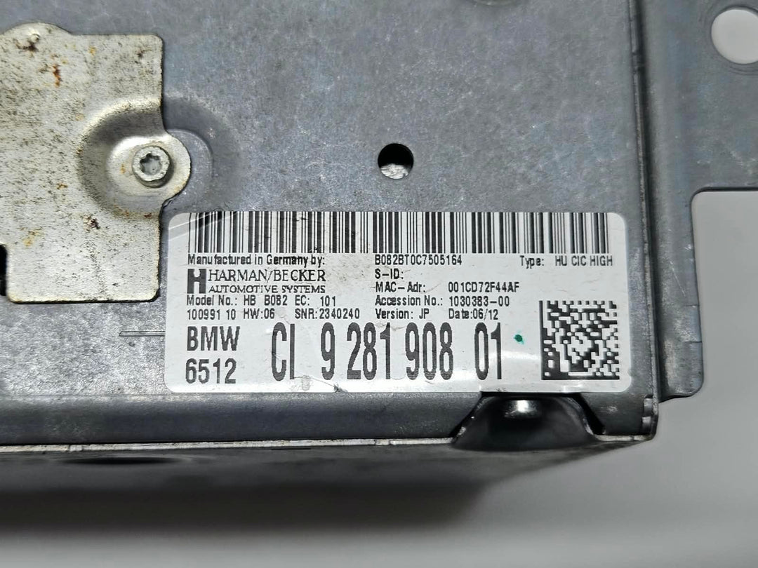 9281908-BMW F20 Head Unit Audio Navigation System OEM