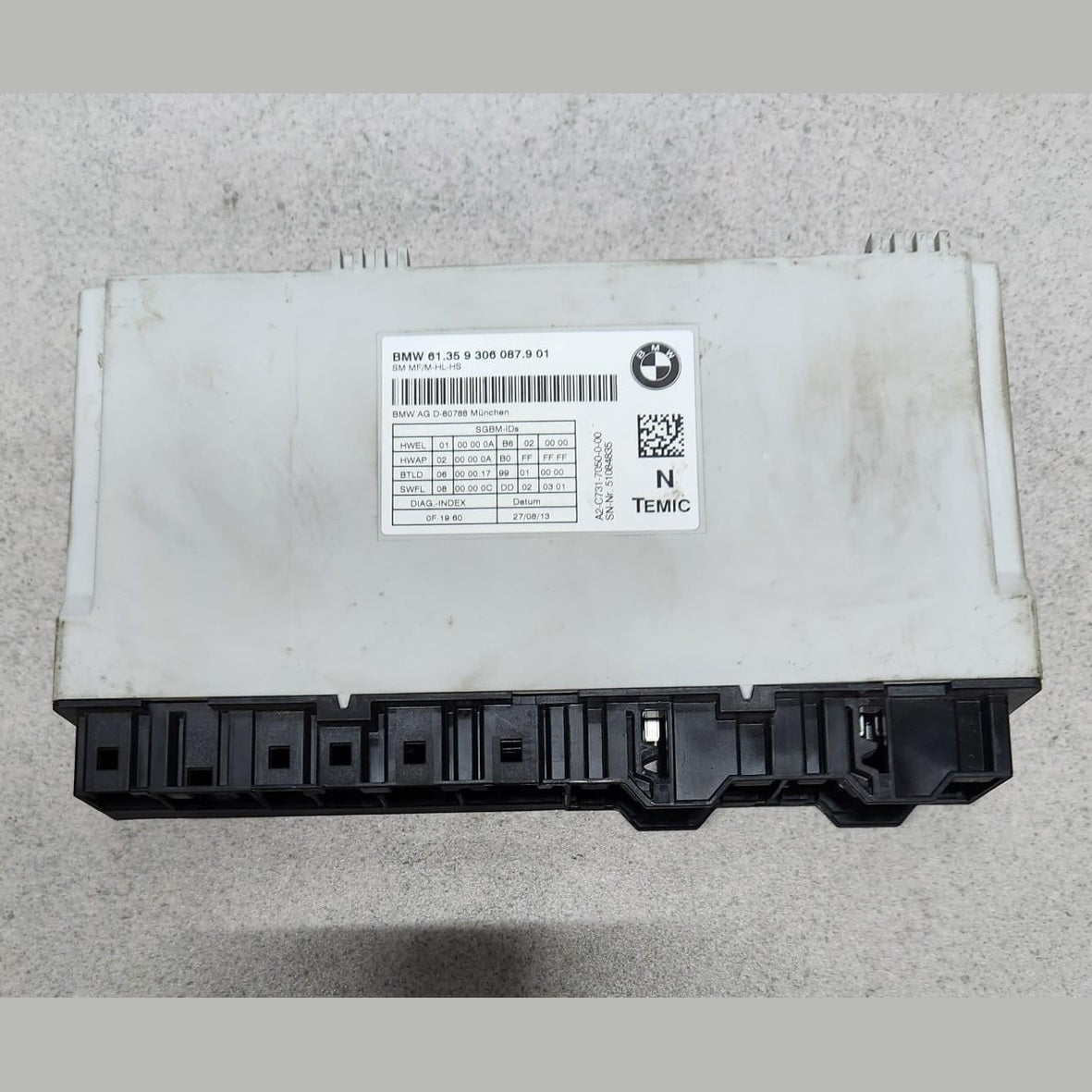 2014 BMW X5 Seat Control Module 9306087 X5 F15 and X6 F16 OEM 