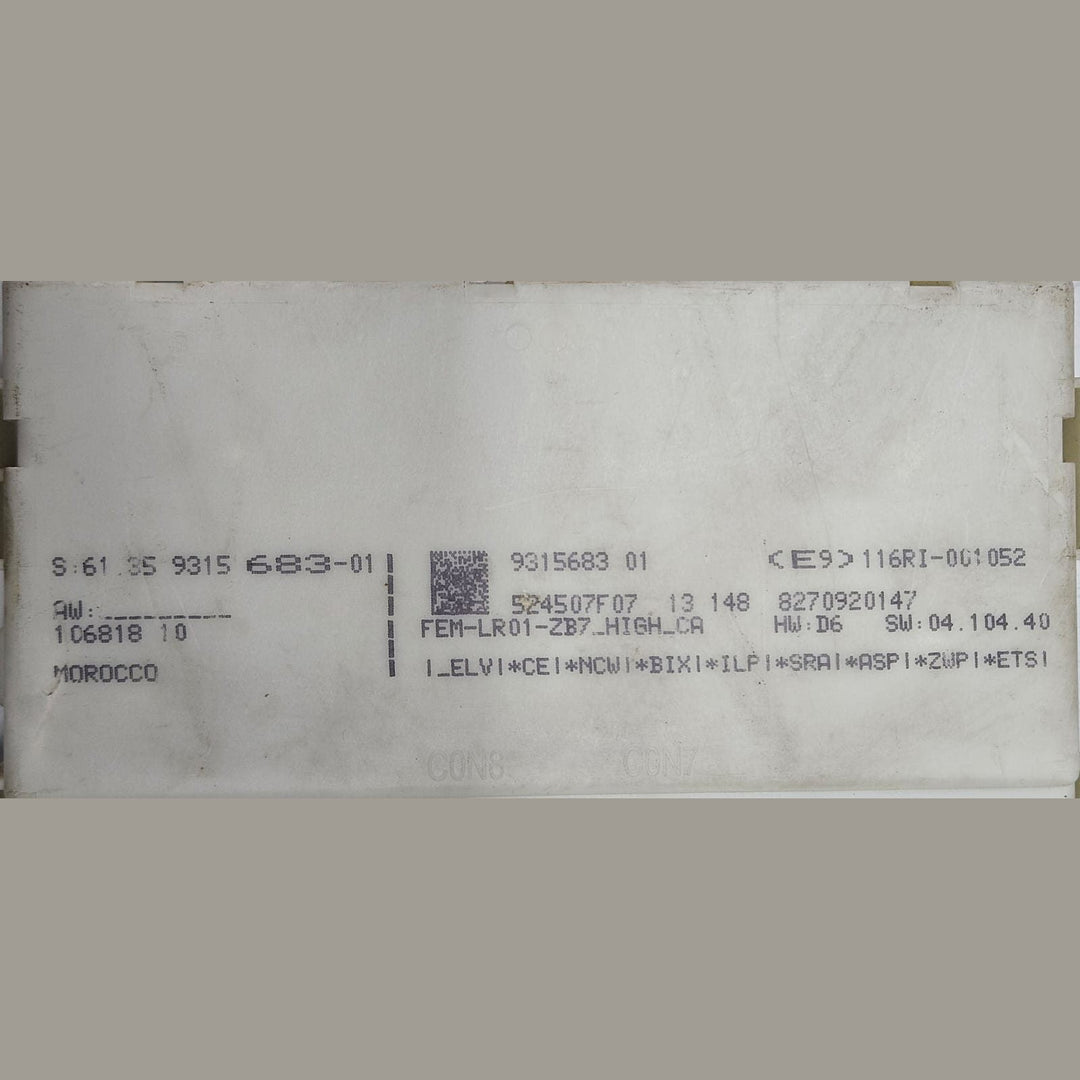 2012-2016 BMW 328i Front Electronic Module BCM 9315683 OEM