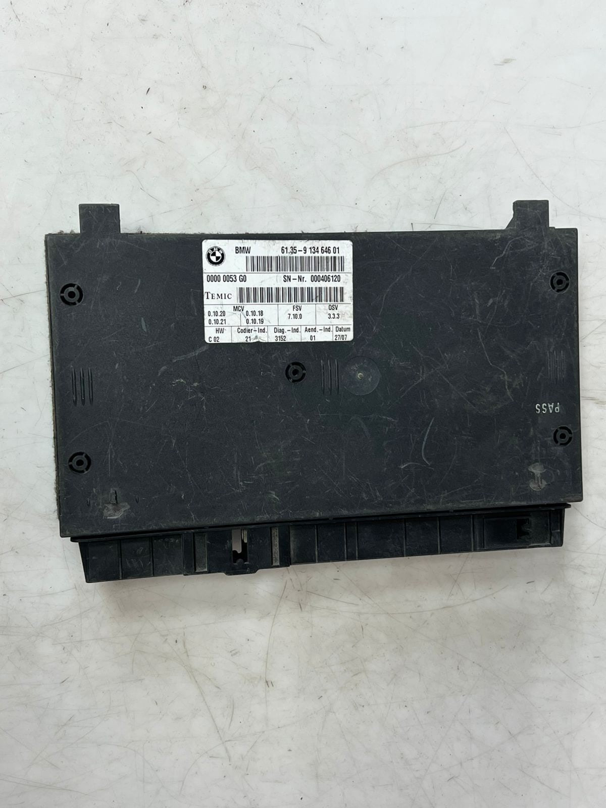 BMW 7 SERIES E65 E66 Front Seat Control Module 9134646 OEM