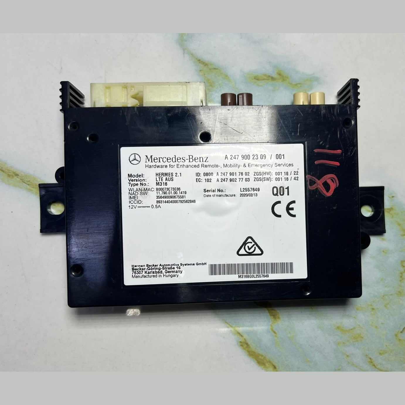 Mercedes W118 CLA Control Unit A2479002309 A-Class W177 and B-Class W247