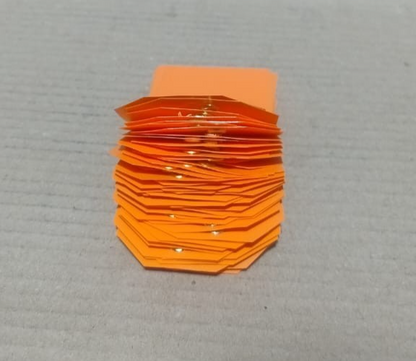 ACRYLIC TAG WITH METAL EYELET – THIN PLASTIC LABEL - IND/CRAFT ID TAG ORANGE