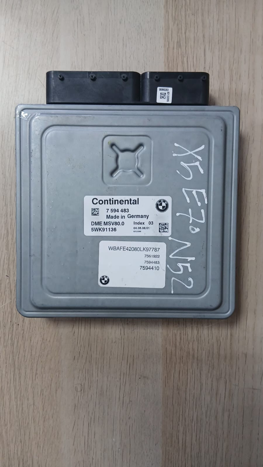 BMW X5 E70 N52 DME MSV80 ECU Kit 7594483 5WK91136 Complete Set OEM