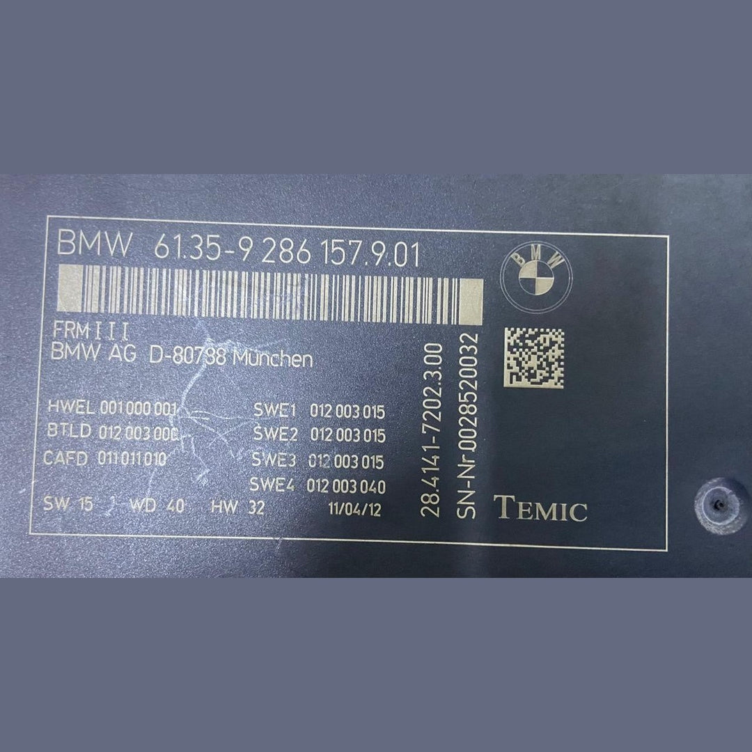 OEM BMW F01 F10 F13 F25 F26 FRM3 LCM FOOTWELL LIGHT CONTROL MODULE 9286157
