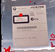 BMW 5 SERIES F10 ALPINE STEREO CD RADIO HEAD UNIT 9294212