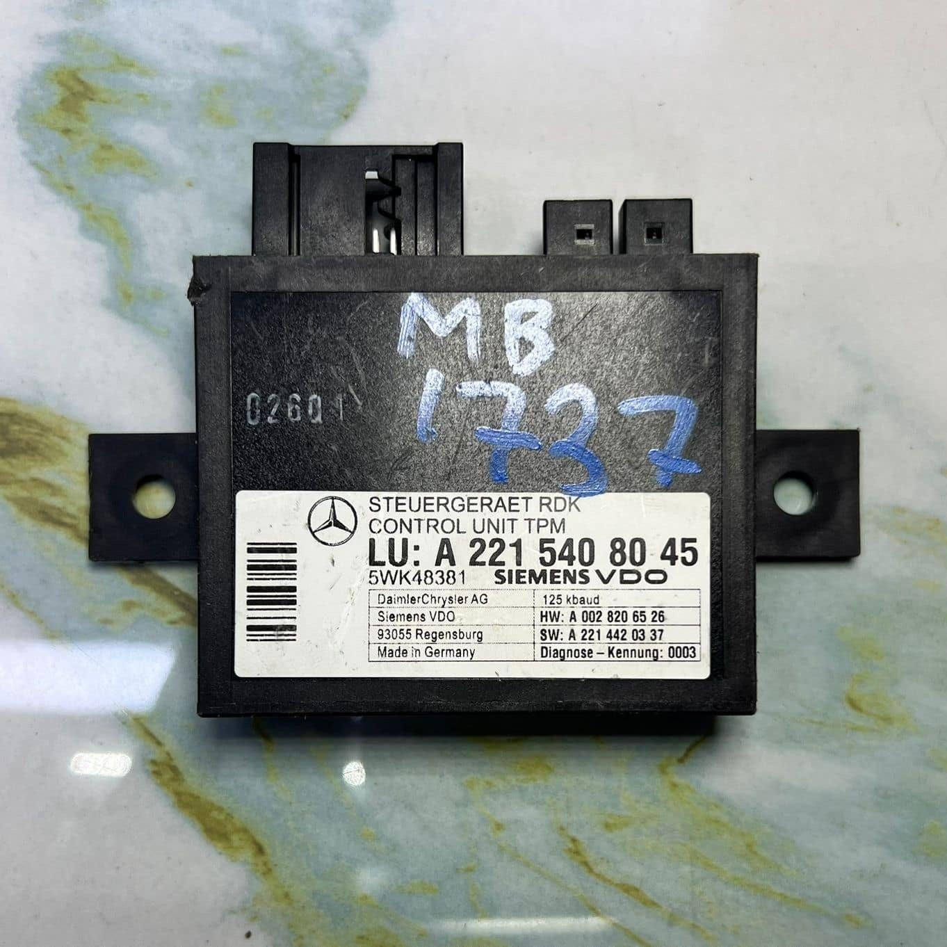 2007-2013 Mercedes S550 Tire Pressure Monitor Module A2215408045 W221 S-Class