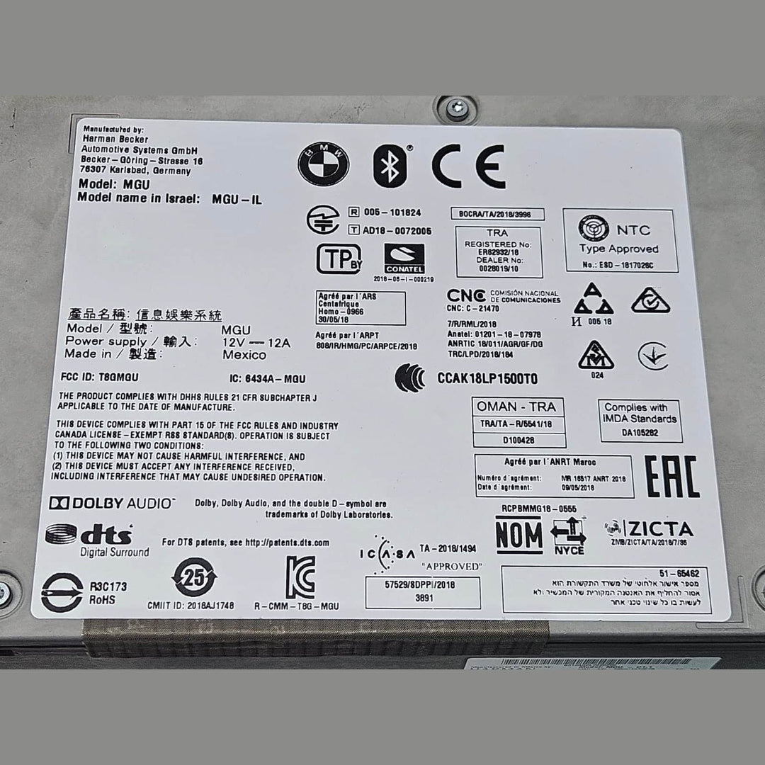 2017-2021 BMW X3 G01 Multimedia Audio Head Unit 5A12E90 OEM