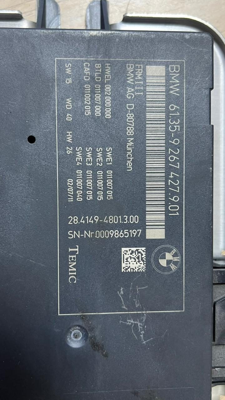 BMW 2012-2018 BMW 650i Footwell Module 9267427 BMW 5 6 7 Series X3 X4 FRM3