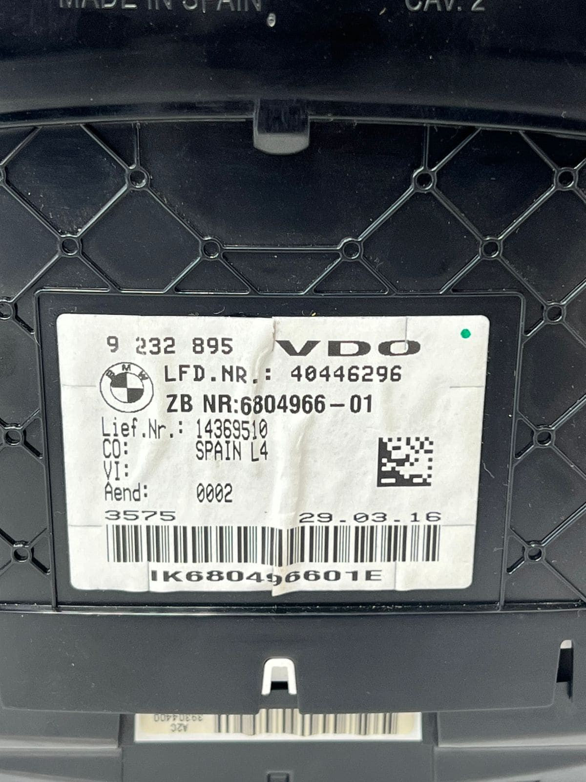 BMW 3' 4' F30, F31, F32, F34 SPEEDOMETER Instrument Cluster 6804966 OEM
