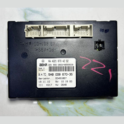 07-14 Mercedes W221 S550 CL550 AC A/C Heater Control Module A221 8704292 OEM