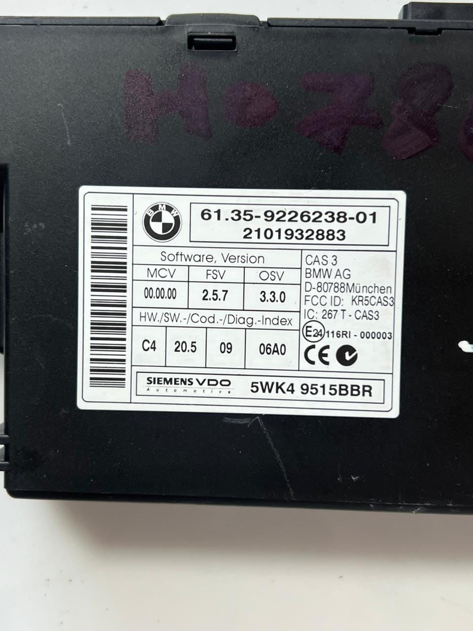 BMW E90 N47 Engine Control Unit ECU COMPLETE SET DDE + CAS3 AG+ 1KEY 8512291