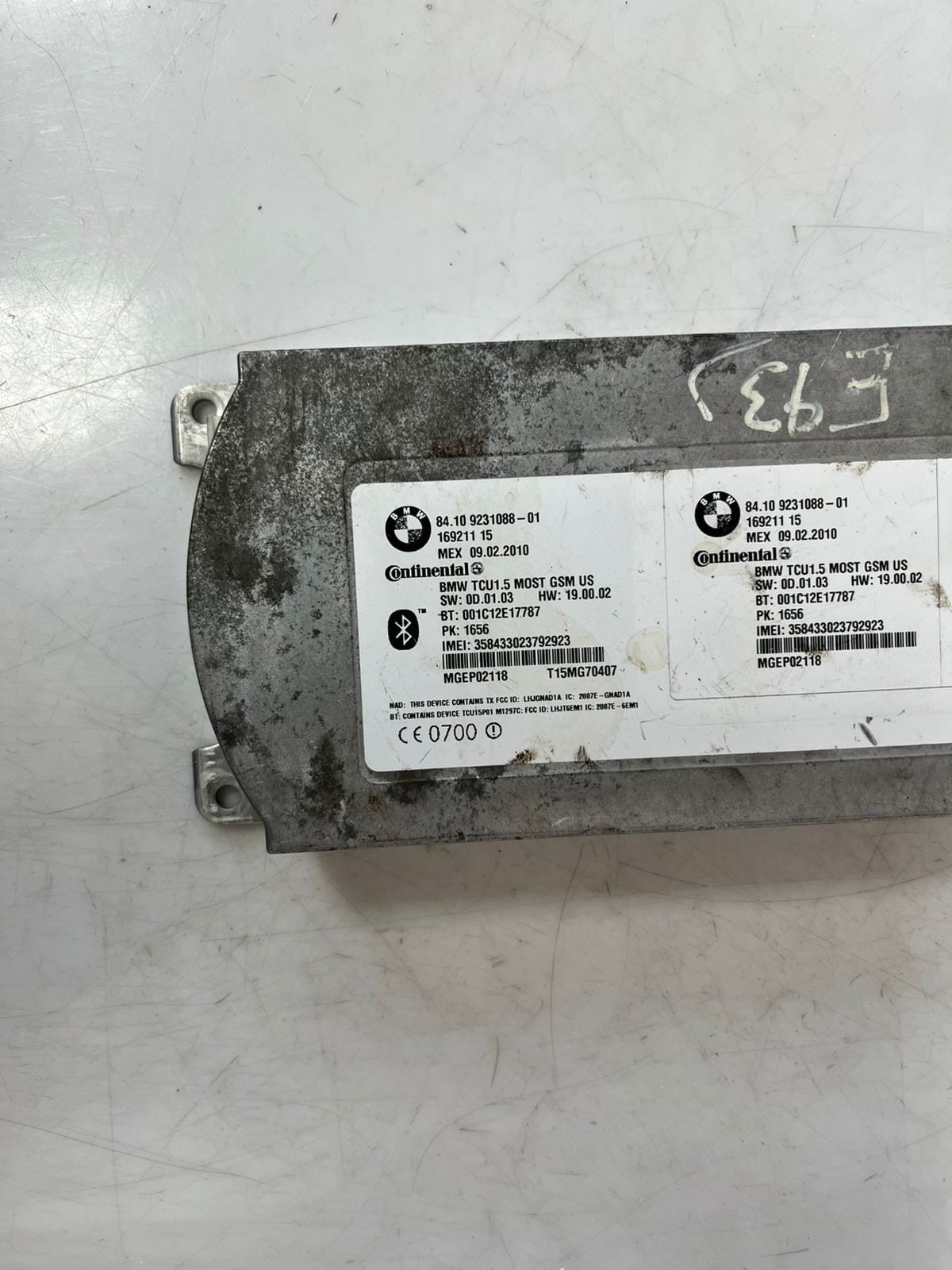 2011-2013 BMW 328i Telematics Bluetooth Communication Control Module 9231088 OEM