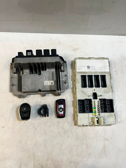 2016 BMW F30 LCI 318i B38 Engine Control Unit ECU SET DME+FEM+1KEY 8674265