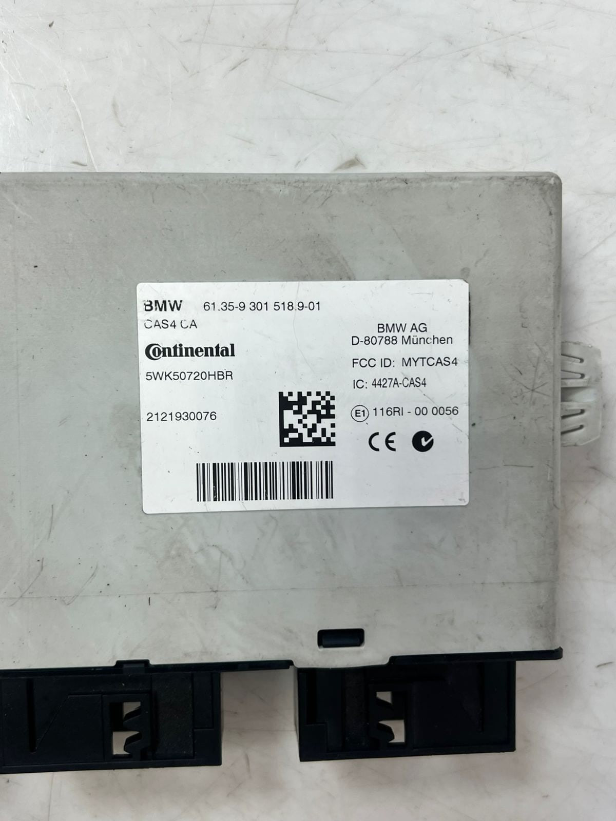 2012-2015 BMW 5' 6' 7' X3, and X4 750i xDrive Cas4 CA Control Unit 9301518 OEM