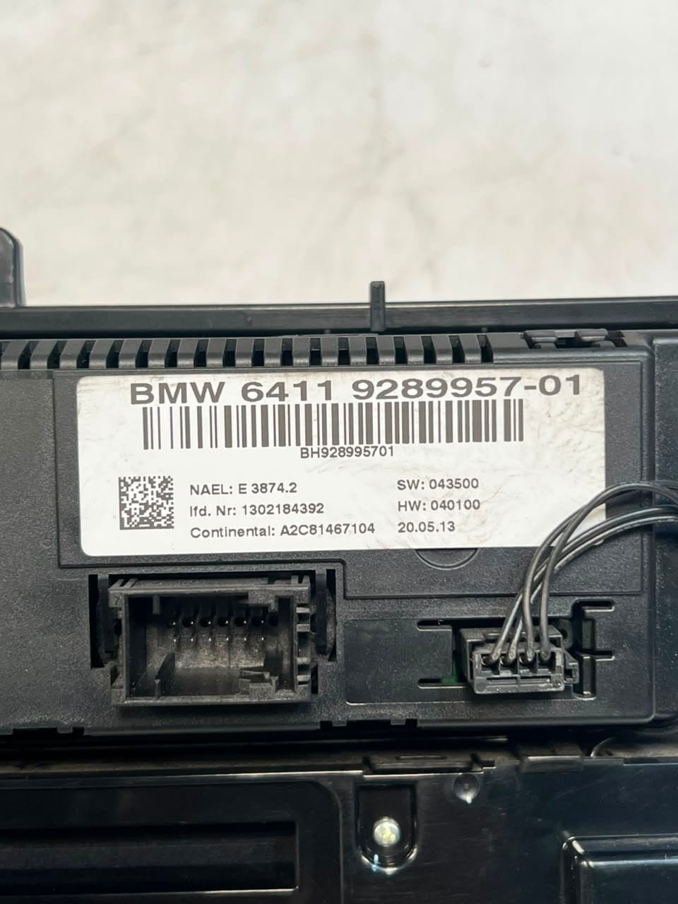 2011-2017 BMW X3 F25 AC Climate Control Unit PANEL 9289957 OEM
