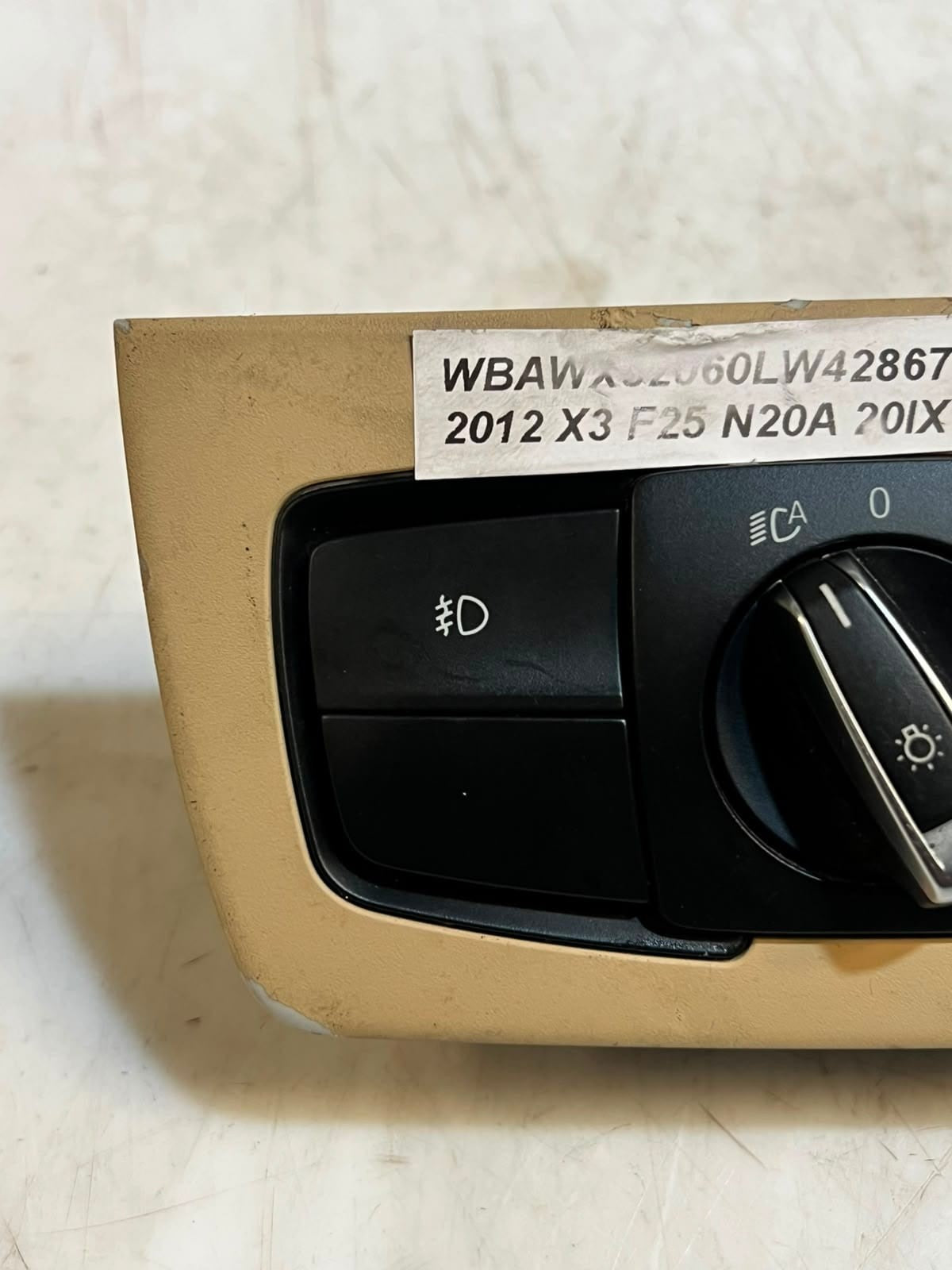 2012-2016 BMW F30 and F32 3 Series 328i Headlight Control Switch 9265297 OEM