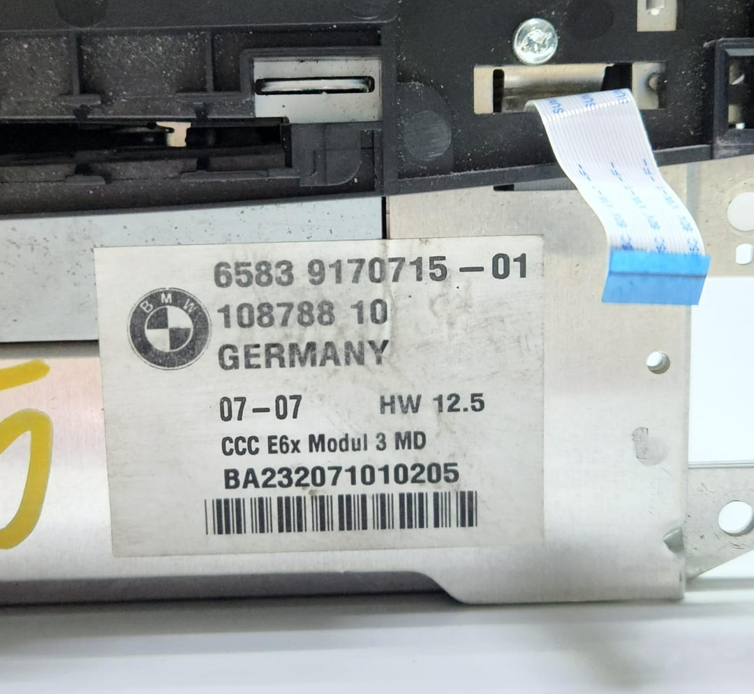 2007 BMW 650i CCC Multimedia Head Unit 65839170715 6 Series E63 and E63 LCI OEM
