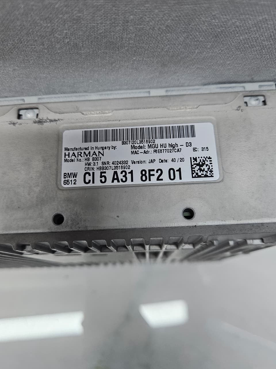 2021 BMW F44 Audio Headunit High 5A318F2 OEM