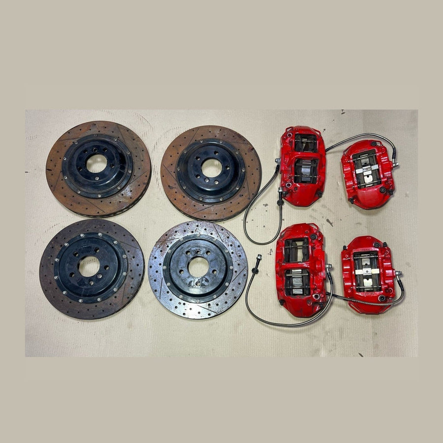 Mercedes-Benz E63 W212 E-Class Front \ Rear Brembo Red Calipers & Brake Discs