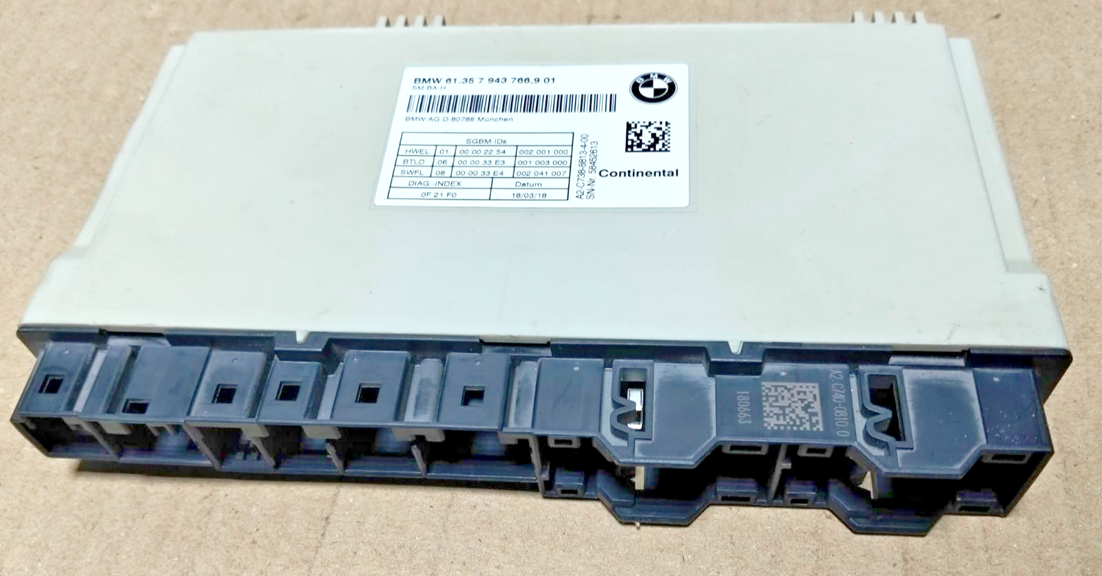 2018-2019 BMW 530E G30 - Front SEAT Control Module 7943766