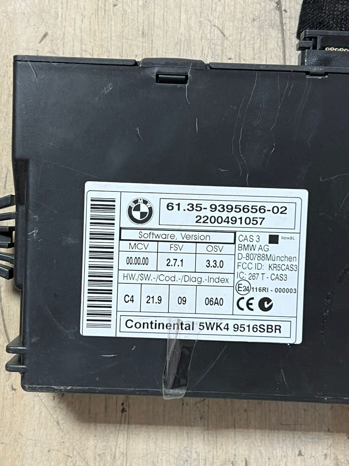 2007 BMW X5 E70 N52 Engine Control Unit ECU Set msv80 + cas3 + 1key 7576297