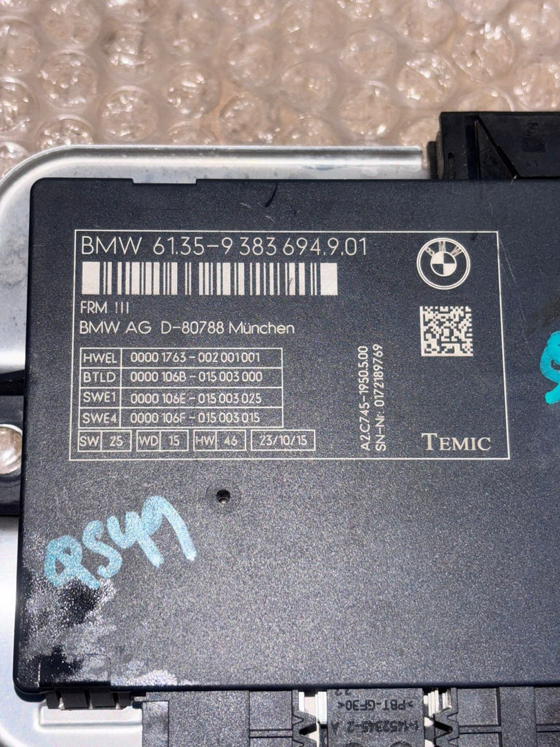Bmw F10 f02 528i 535i 740i 2014 LCI FRM  Control module 9345373  9383694