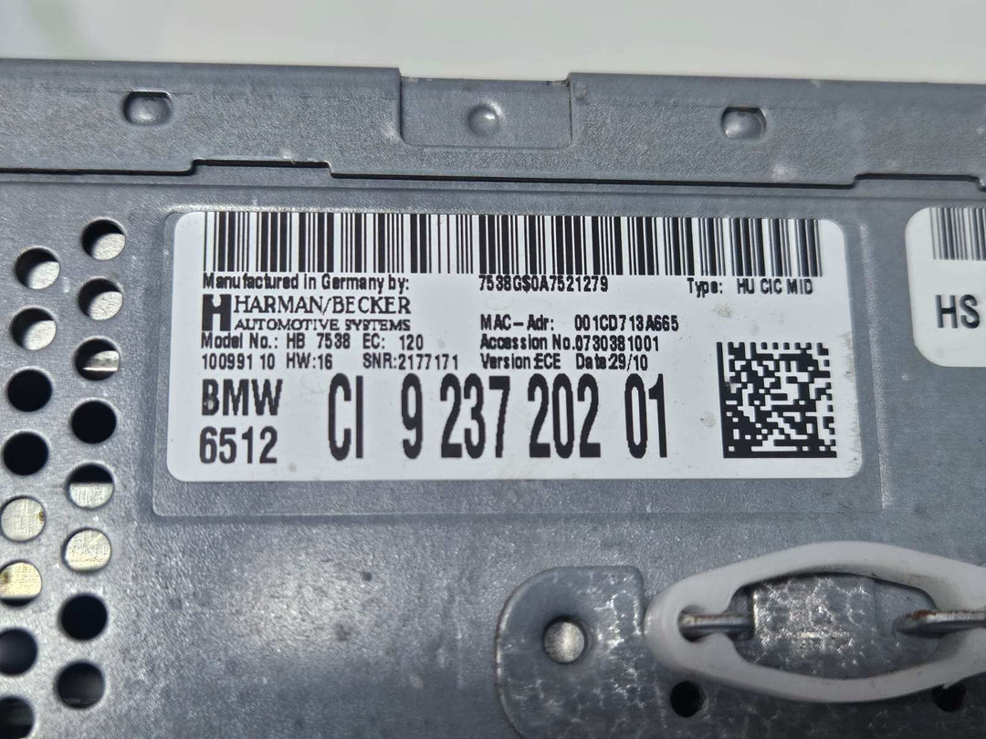10-12 OEM BMW 5 F10 F11 HU CIC MID BUSINESS CD PLAYER SYSTEM CONTROLLER 9237202