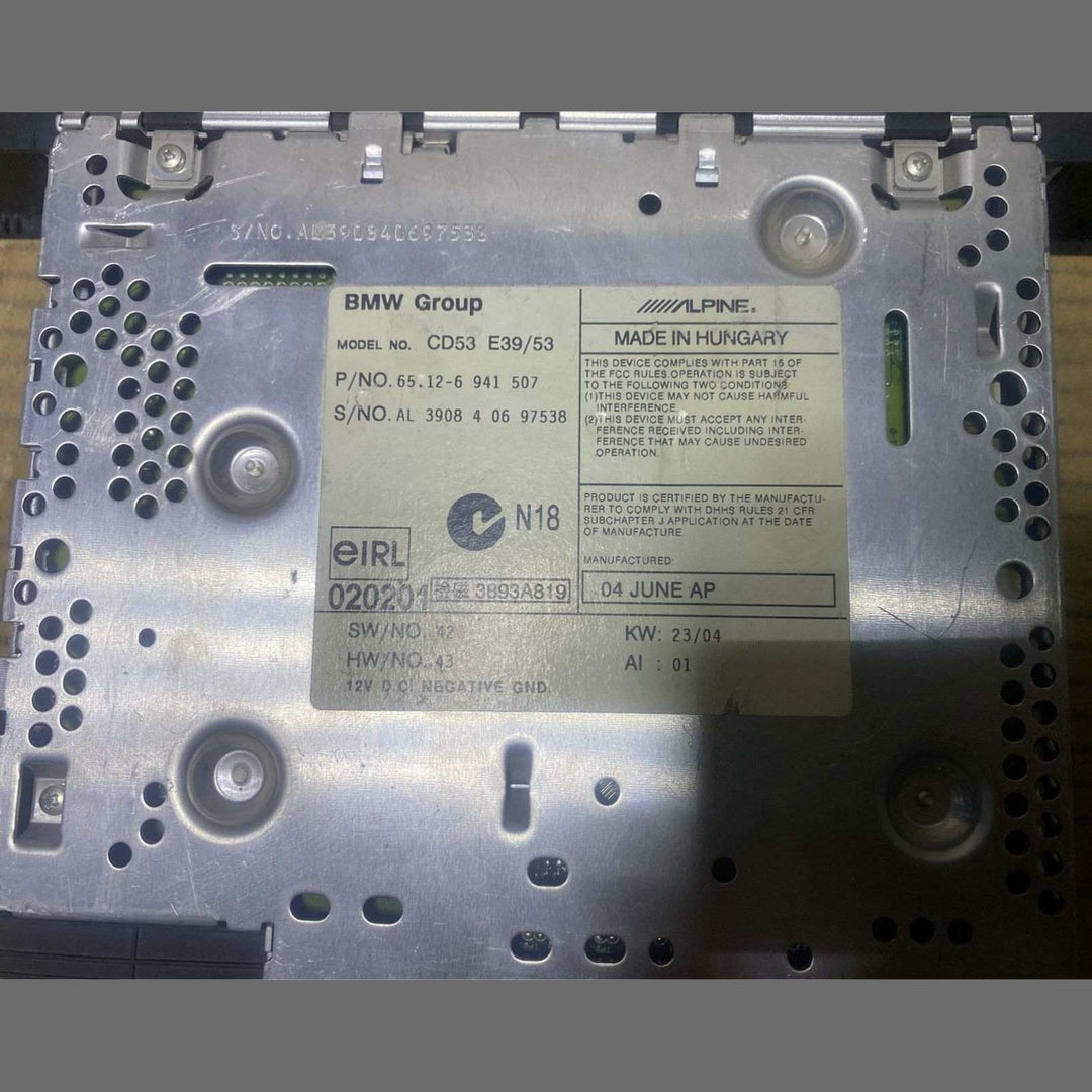 BMW Radio Head Unit 6941507 X5 E53 and 7 Series E65 E66 BUSINESS CD