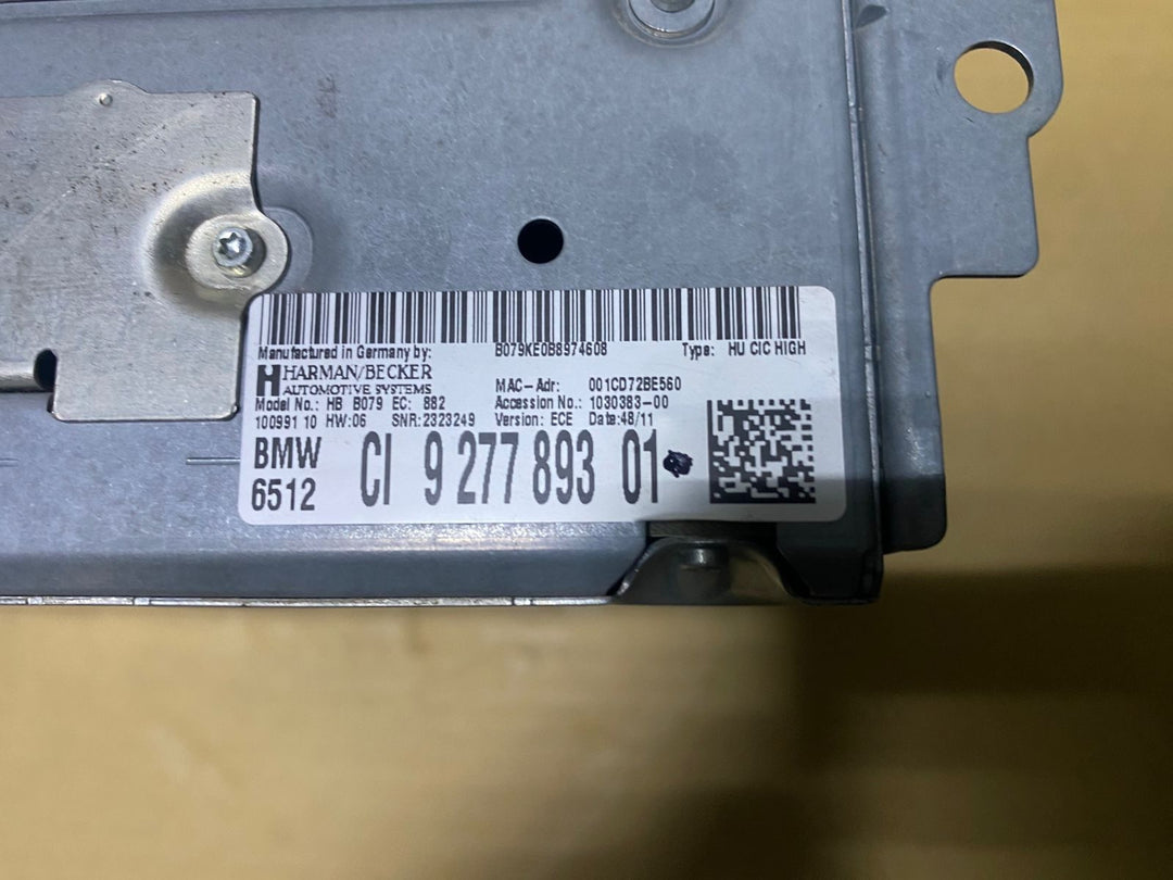 2012-2014 BMW 328i Navigation Head Unit 9277893 BMW 3 Series F30 328i