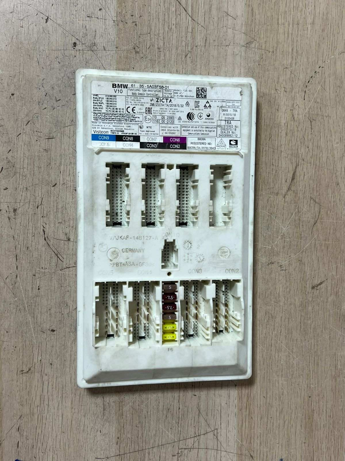 BMW 3 G20 G80 G28 330 PLUG-IN HYBRID Fuse Box Body Domain Control 61355A03F58 