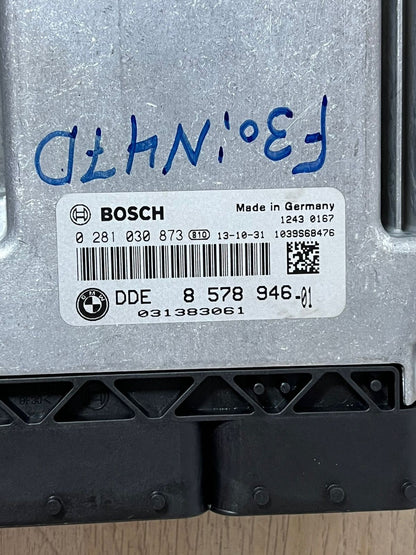 BMW F F30 184HP N47N Engine ECU Kit DDE 8578946 Automatic + 2KEYS + FEM