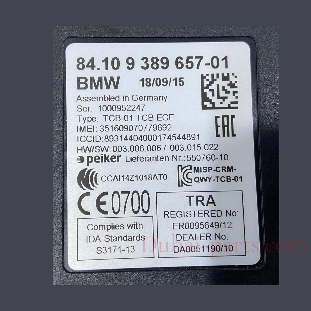 OEM BMW F20 F21 F30 F31 Bluetooth Teleservices GPS Telematics Module 9389657
