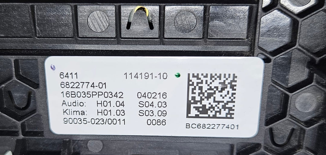 2015-2022 BMW G11 G12 750Li xDrive Climate Control Panel 6822774 OEM
