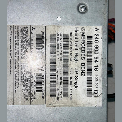 2016 Mercedes-Benz CLA180 Control Unit Complete A2469009416