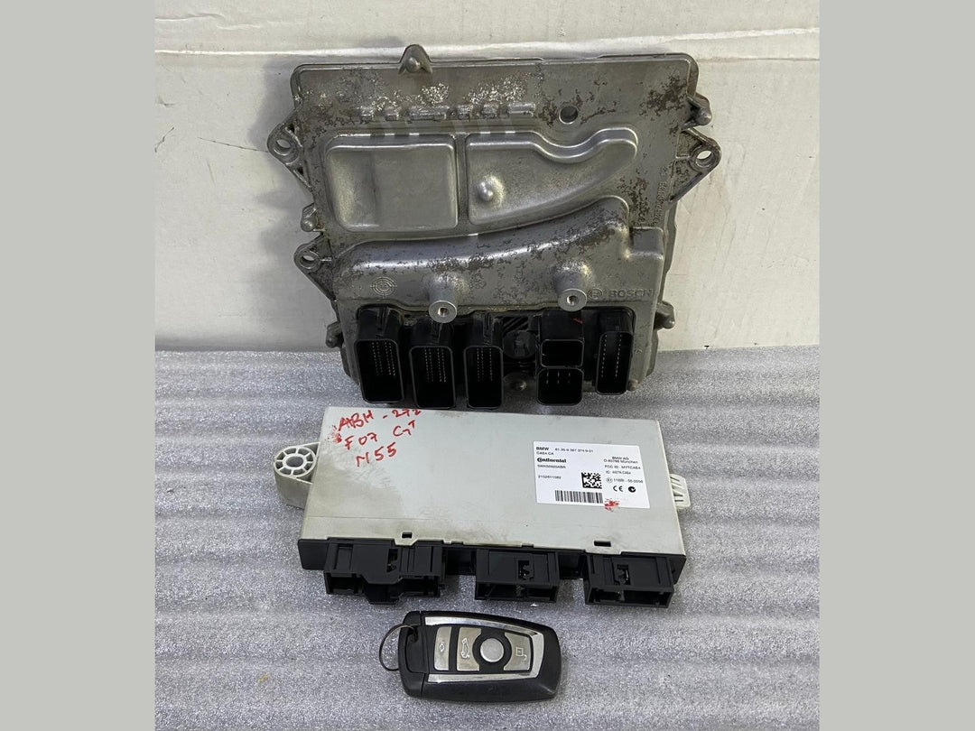 OEM BMW F07 N55 ENGINE COMPUTER CONTROL UNIT MODULE ECU SET 8639582-01