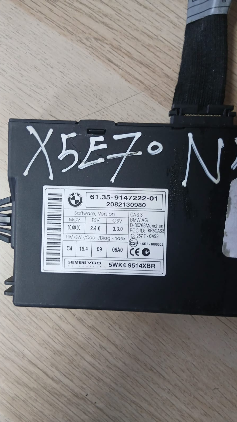 BMW X5 E70 N52 DME MSV80 ECU Kit 7594483 5WK91136 Complete Set OEM