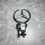 قم بتحميل الصورة إلى عارض الصور، Front Hood Ornament Mounted Star Emblem For Mercedes-Benz C E S AMG Silver Logo
