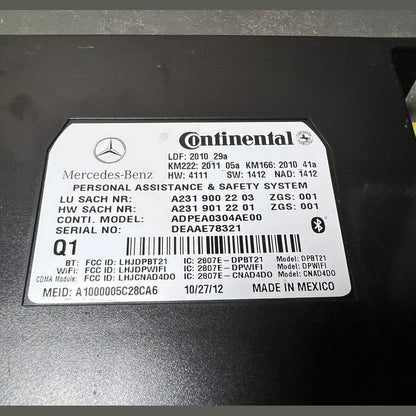 10–14 Mercedes-Benz W212 E-Class AID Communication Control Module A231 9002203