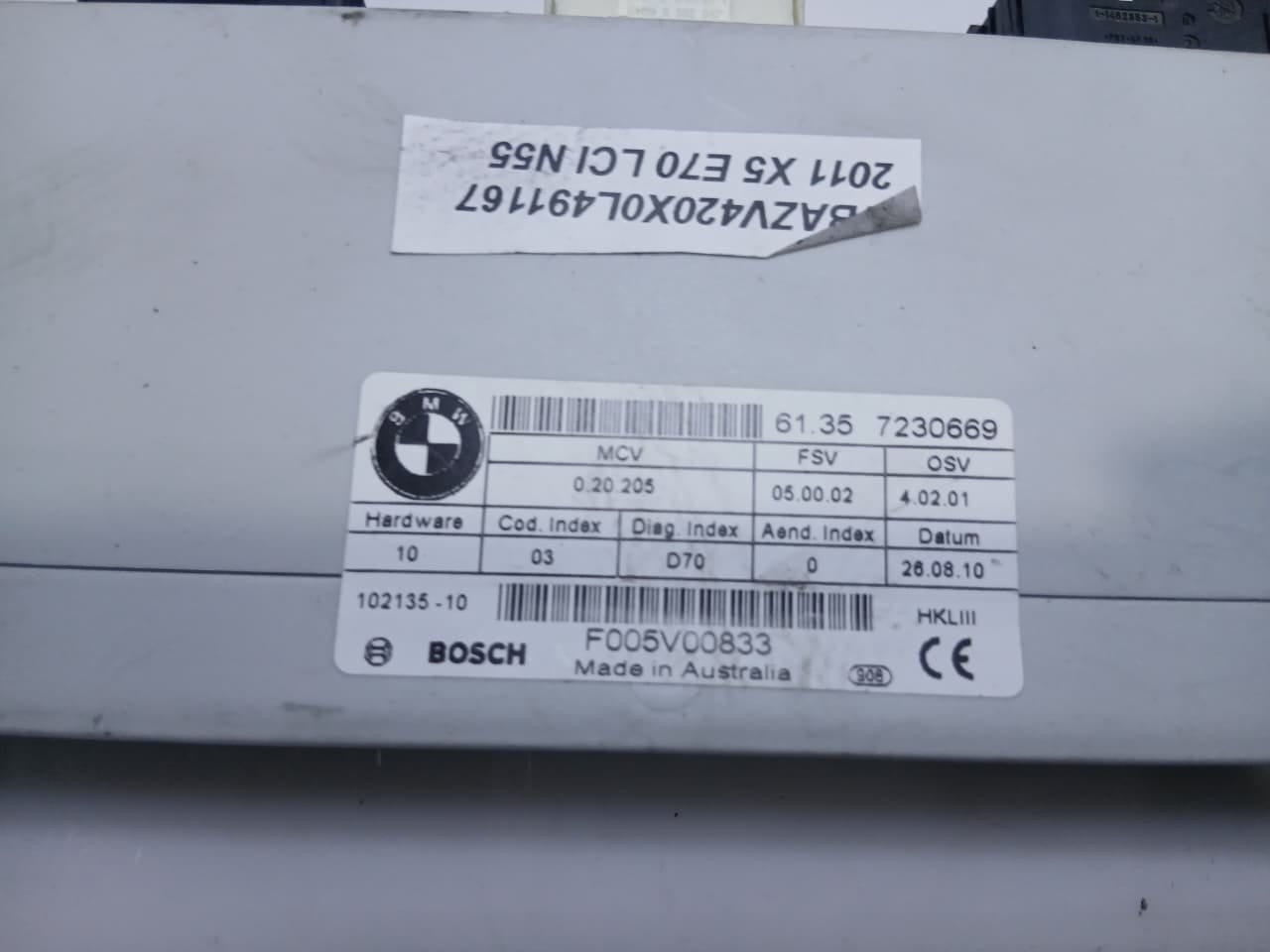 2007-2013 BMW X5 E70 and X6 E71 E72 Tailgate Control LID LIFT Module 7230669