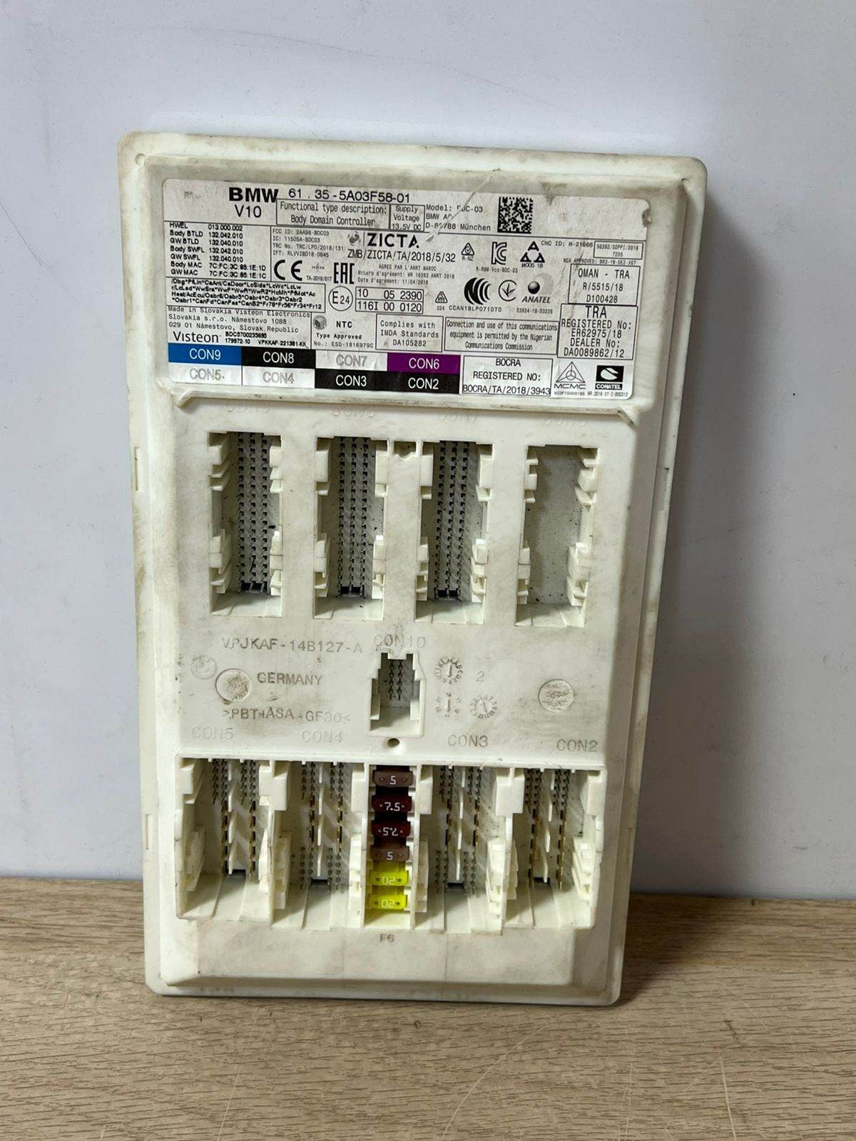 BMW 3 G20 G80 G28 330 PLUG-IN HYBRID Fuse Box Body Domain Control 61355A03F58 