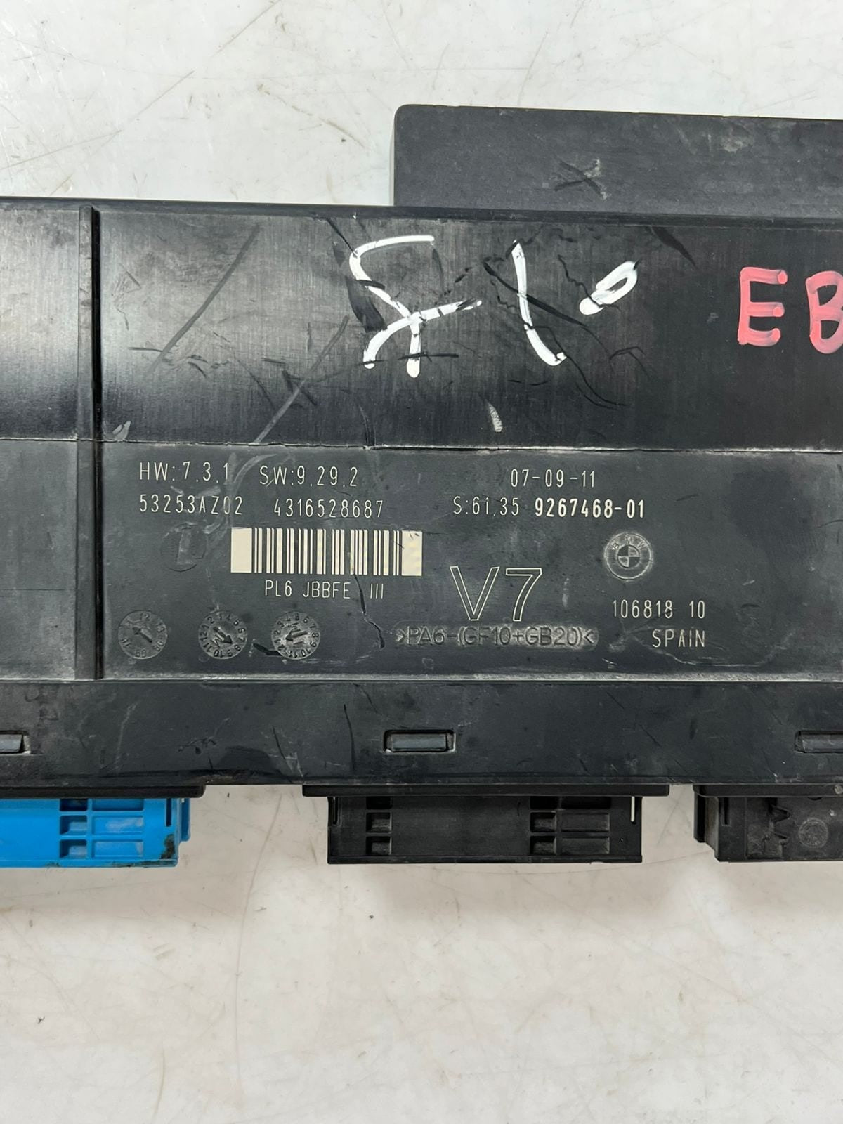 BMW 5 Series F10 F11, 6 Series F12 F13 Junction Box For Electronics 9267468 OEM