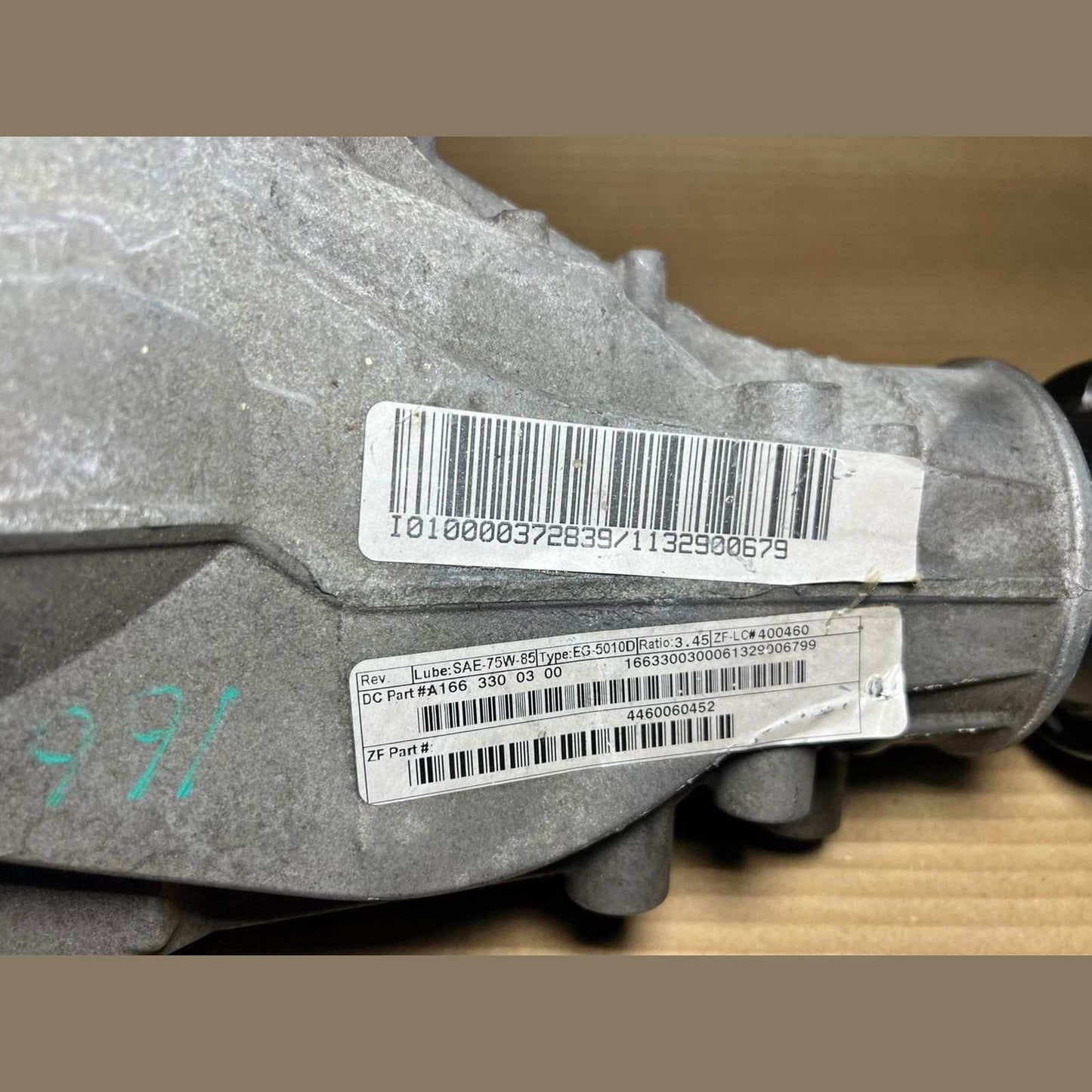 2012-2015 Mercedes-Benz ML350 Front Axle Differential A1663300300/ Ratio 3.45