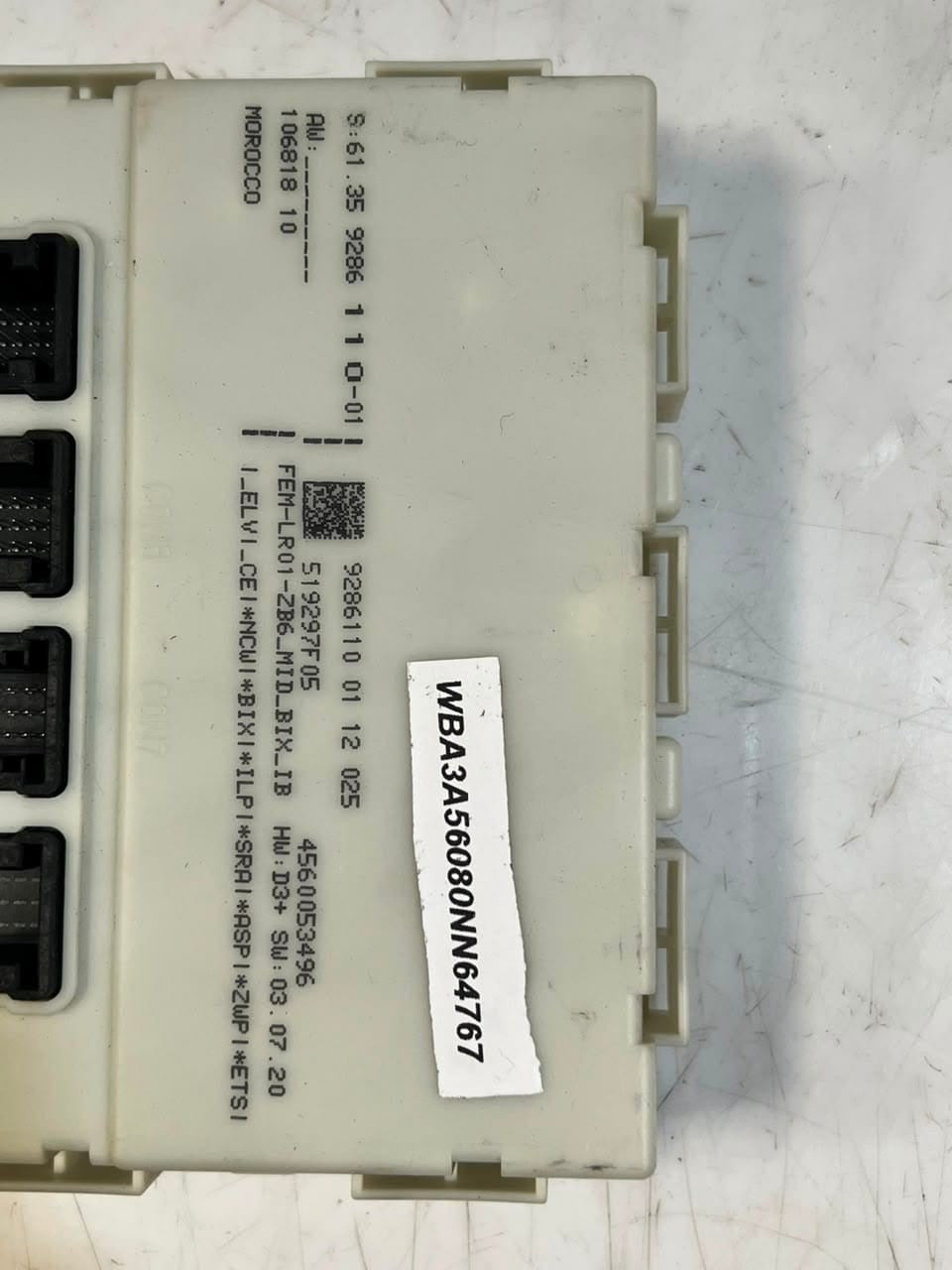 2012 BMW 3' F30 N20 328i Engine Control Unit ECU SET DME+FEM+1KEY 7637481