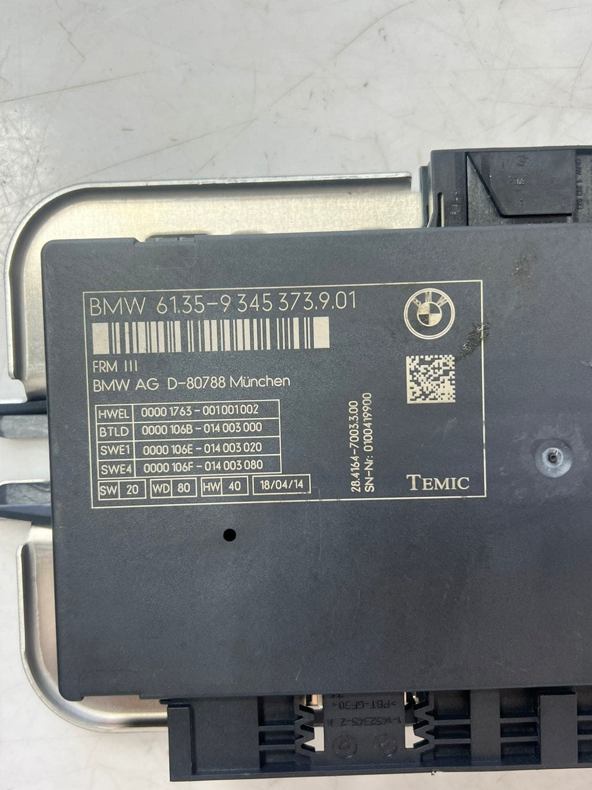 2011-16 BMW 528i 535i 550i 5' F10 F11 Footwell Light Control Module 9345373 OEM