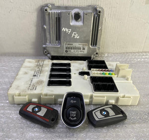 OEM BMW 320d N47N F30 2013 ENGINE CONTROL UNIT ECU KIT DDE 8573259 BOSCH