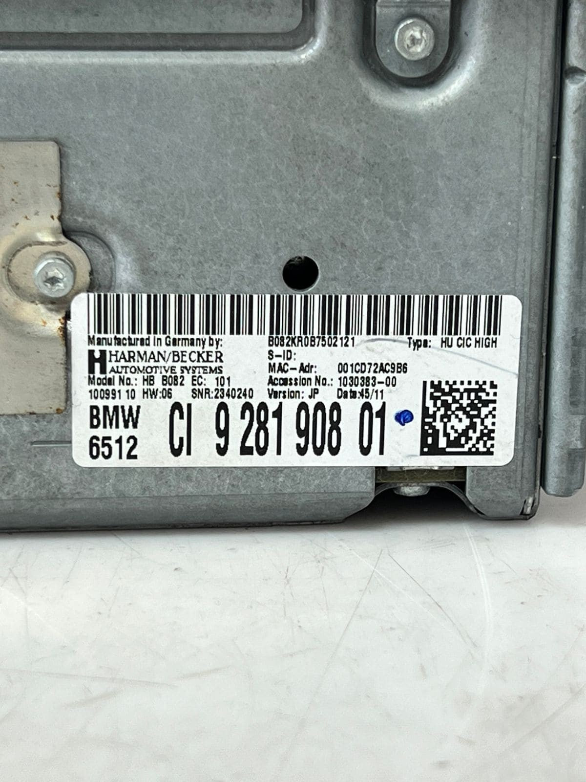 BMW 1 Series F20 HARMAN BECKER Head Unit Navigation System 9281908 OEM