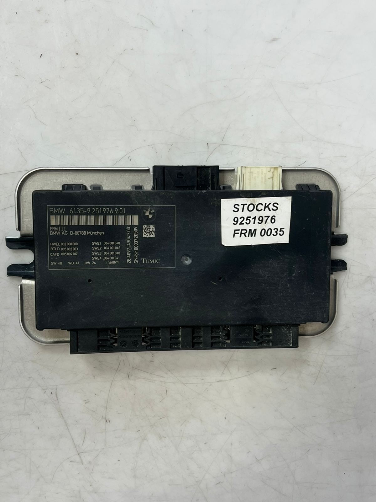 2011-2015 BMW F01 F02 F07 F10 F11 F25 528i 535i FRM3 Footwell Module 9251976 OEM