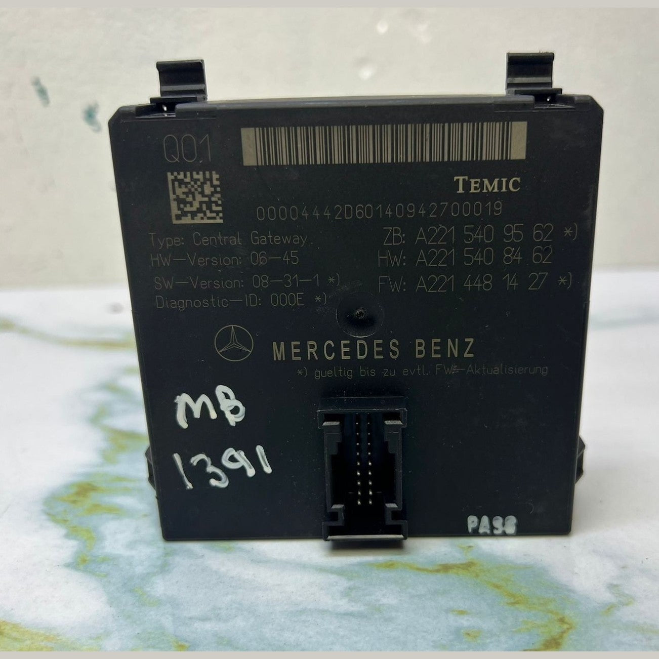 2007-2014 Mercedes-Benz S550 Gateway Control Module A221 5409562 W221 S-Class
